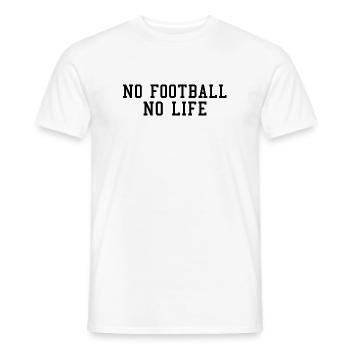 No Football No Life Typography Design - Men's T-Shirt - white - Front - AI Model Male 178 dark (178cm)