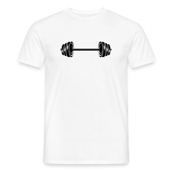Gewichte Hanteln Scheiben Hantel - Männer T-Shirt - Weiß - Vorne - AI Model Male 178 dark (178cm)