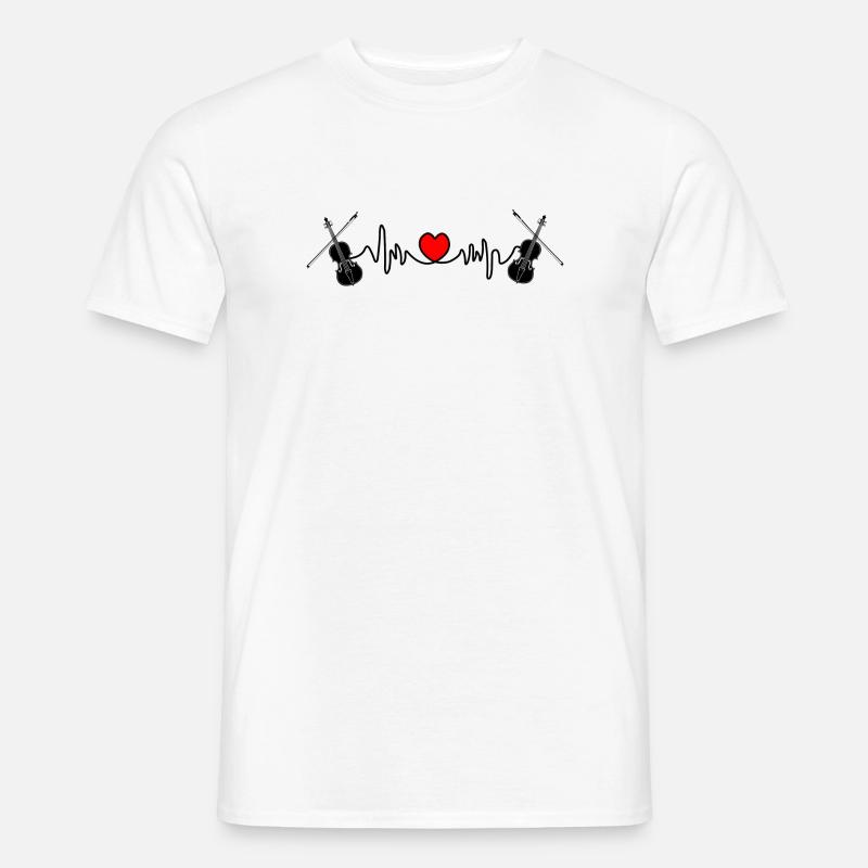 Cardio Herzfrequenz Violine - Männer T-Shirt - Weiß