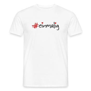 einmalig - Männer T-Shirt - Weiß - Vorne - AI Model Male 178 dark (178cm)