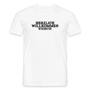 Willkommen im falschen Film - Männer T-Shirt - Weiß - Vorne - AI Model Male 178 dark (178cm)