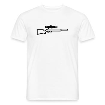Sniper - T-shirt homme - blanc - Devant - AI Model Male 178 dark (178cm)