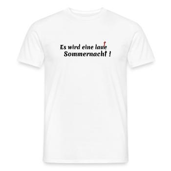 noisy summer night - Men's T-Shirt - white - Front - AI Model Male 178 dark (178cm)
