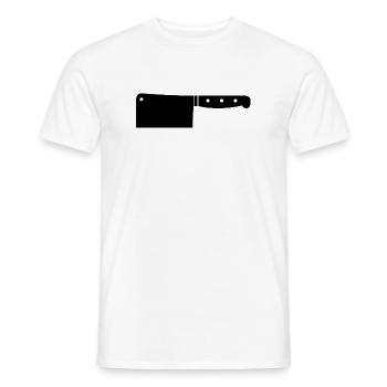 Fleischbeil - Männer T-Shirt - Weiß - Vorne - AI Model Male 178 dark (178cm)