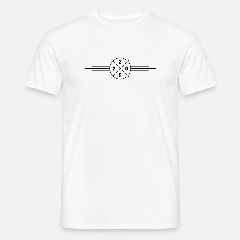 Anno 2026 - T-shirt uomo - bianco