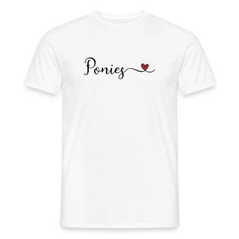 Poneys - T-shirt homme - blanc - Devant - AI Model Male 178 dark (178cm)