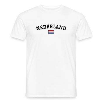 Nierderlande Flagge Design Schwarz - Männer T-Shirt - Weiß - Vorne - AI Model Male 178 dark (178cm)