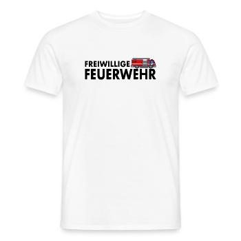 Freiwillige Feuerwehr Feuerwehrauto Feuerwehrmann - Männer T-Shirt - Weiß - Vorne - AI Model Male 178 dark (178cm)