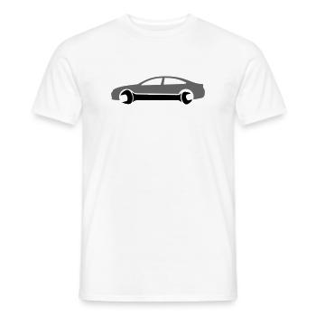 Car Mechanic Car Tool Logo - Men's T-Shirt - white - Front - AI Model Male 178 dark (178cm)