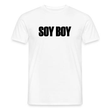 Soy Boy - Männer T-Shirt - Weiß - Vorne - AI Model Male 178 dark (178cm)