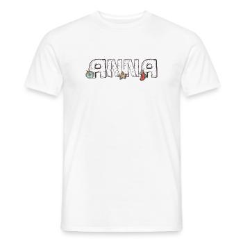 Anna Weihnachten  - Männer T-Shirt - Weiß - Vorne - AI Model Male 178 dark (178cm)