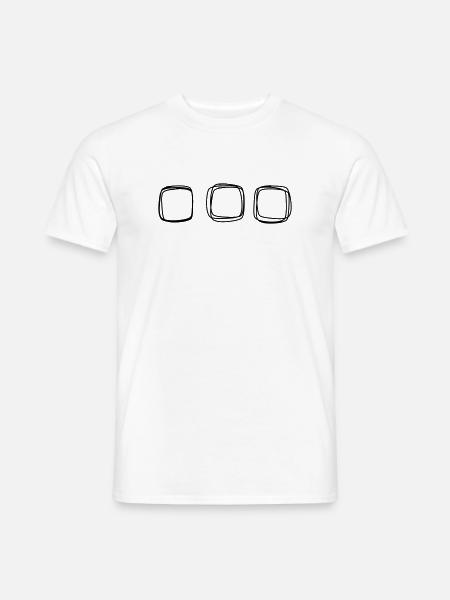 Auslassungspunkte handgezeichnet - Männer T-Shirt - Weiß