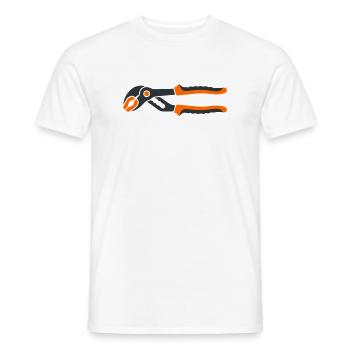 Rohrzange Werkzeug Grafik - Männer T-Shirt - Weiß - Vorne - AI Model Male 178 dark (178cm)