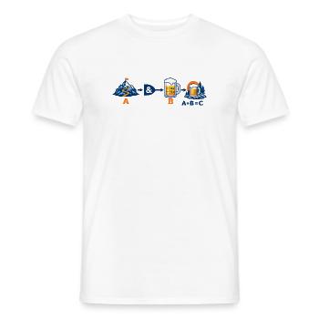 Berg & Bier Gleichung - Männer T-Shirt - Weiß - Vorne - AI Model Male 178 dark (178cm)