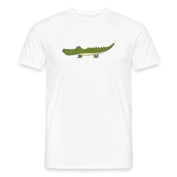 Krokodil - Männer T-Shirt - Weiß - Vorne - AI Model Male 178 dark (178cm)