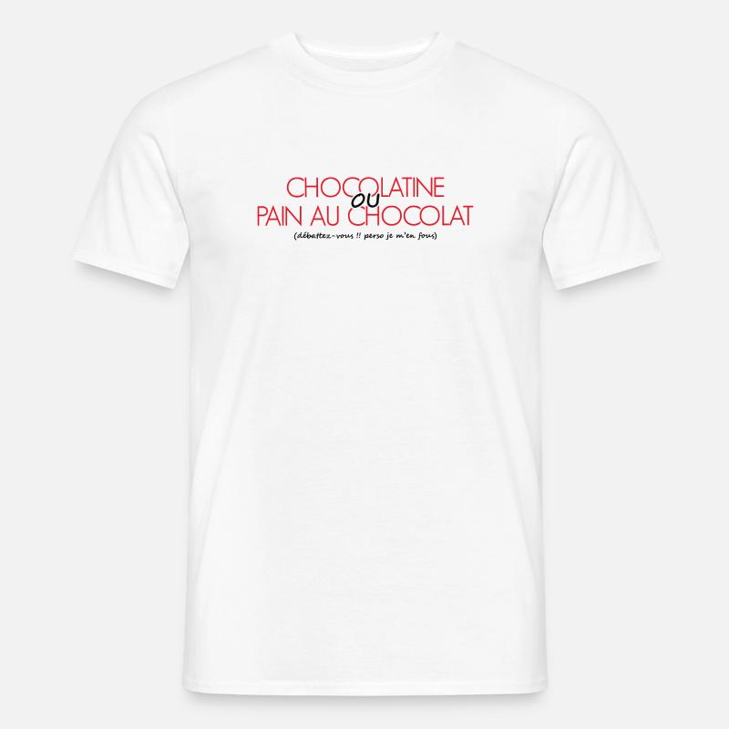 Chocolatine oder Schokoladenbrot perso ist mir egal - Männer T-Shirt - Weiß