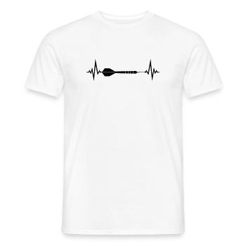 cool frequenz herzschlag puls logo text spielen da - Männer T-Shirt - Weiß - Vorne - AI Model Male 178 dark (178cm)