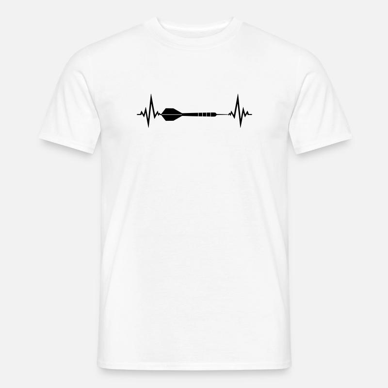 cool frequency heartbeat pulse logo text play there - Men’s T-shirt - white