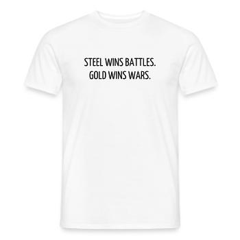 Quote / Gaming / Geek / Gamer / Computer / Game - Men's T-Shirt - white - Front - AI Model Male 178 dark (178cm)