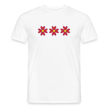 BLUME. BLUME. NATUR. ÖKOLOGIE. JAHRESTAG - Männer T-Shirt - Weiß - Vorne - AI Model Male 178 dark (178cm)