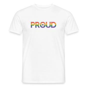 Mois de la fierté LGBT - Soyez fiers - T-shirt homme - blanc - Devant - AI Model Male 178 dark (178cm)