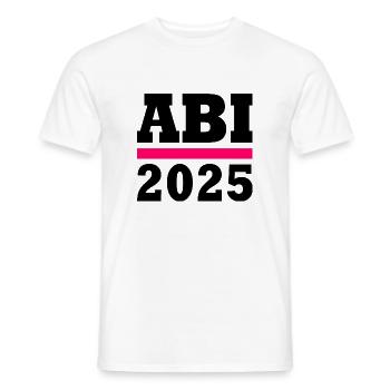 Abi 2025 - Männer T-Shirt - Weiß - Vorne - AI Model Male 178 dark (178cm)