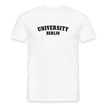 Université de Berlin - T-shirt homme - blanc - Devant - AI Model Male 178 dark (178cm)