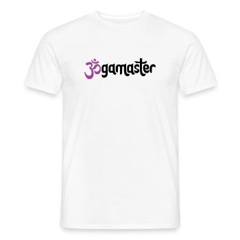 Jogamaster - Typographique OM (3 couleurs) - T-shirt homme - blanc - Devant - AI Model Male 178 dark (178cm)