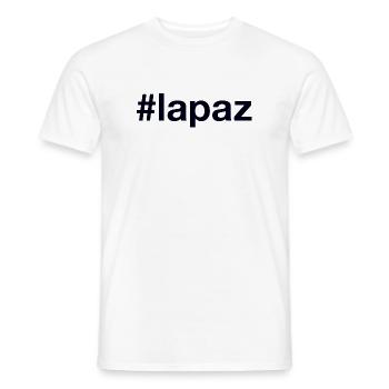 LA PAZ Hashtag Bolivie Bolivien - T-shirt homme - blanc - Devant - AI Model Male 178 dark (178cm)
