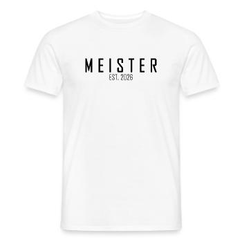 Master est. 2026 - T-shirt homme - blanc - Devant - AI Model Male 178 dark (178cm)