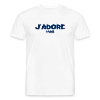 J´Adore Paris - I love Paris - France - Frankreich - Männer T-Shirt - Weiß - Vorne - AI Model Male 178 dark (178cm)