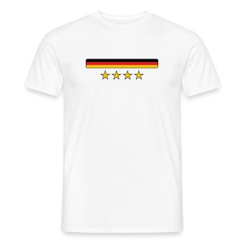 Deutsche Flagge – Deutschland - Männer T-Shirt - Weiß - Vorne - AI Model Male 178 dark (178cm)
