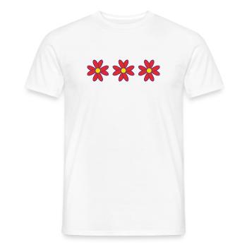 FLOWER. NATURE. ECOLOGY. ANNIVERSARY. PARTY. MOM - Men's T-Shirt - white - Front - AI Model Male 178 dark (178cm)