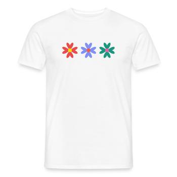 FLOWER. NATURE. ECOLOGY. ANNIVERSARY. FEAST - Men's T-Shirt - white - Front - AI Model Male 178 dark (178cm)