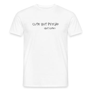 Déclaration minimale mignonne mais psychopathe - T-shirt homme - blanc - Devant - AI Model Male 178 dark (178cm)