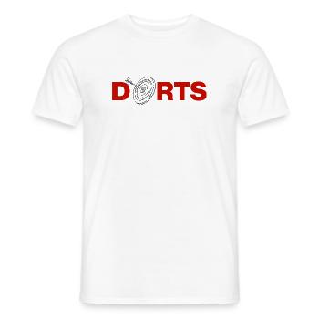 DARTS, Bullseye Logo, Onehundreteighty, Darts WM - Männer T-Shirt - Weiß - Vorne - AI Model Male 178 dark (178cm)