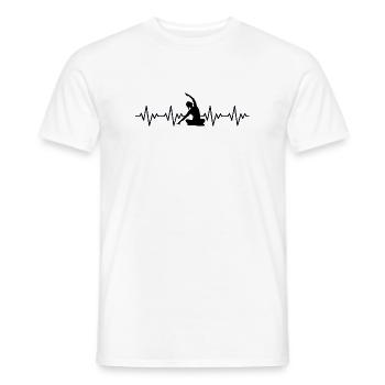 Yoga EKG Herzschlag - Männer T-Shirt - Weiß - Vorne - AI Model Male 178 dark (178cm)