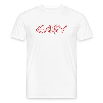 Easy - Men's T-Shirt - white - Front - AI Model Male 178 dark (178cm)
