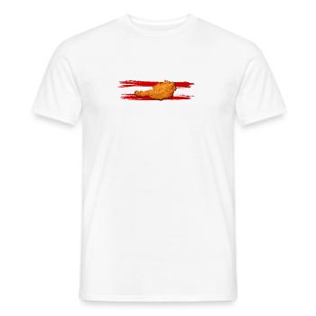 Austria Schnitzel Favorite Dish National Dish - Men's T-Shirt - white - Front - AI Model Male 178 dark (178cm)