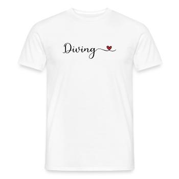 Dive - Men's T-Shirt - white - Front - AI Model Male 178 dark (178cm)