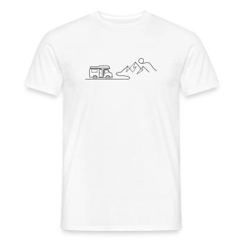 Camper Mountains Mountains Tour - Men's T-Shirt - white - Front - AI Model Male 178 dark (178cm)