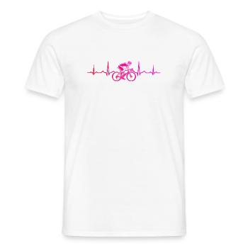 Idée cadeau pour un vélo de route avec vélo de route - T-shirt homme - blanc - Devant - AI Model Male 178 dark (178cm)