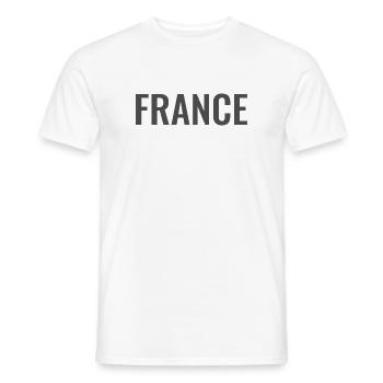France Mot Gris - Männer T-Shirt - Weiß - Vorne - AI Model Male 178 dark (178cm)