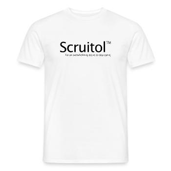 I don't care, drugs, Scuitol, sarcastic, shit - Men's T-Shirt - white - Front - AI Model Male 178 dark (178cm)