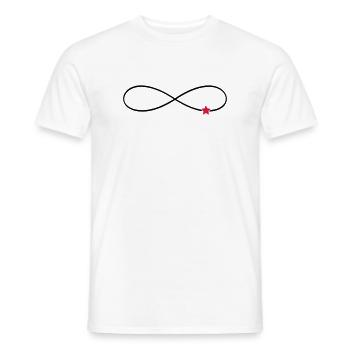 Unendlichkeitszeichen Stern Glück unendlich - Männer T-Shirt - Weiß - Vorne - AI Model Male 178 dark (178cm)
