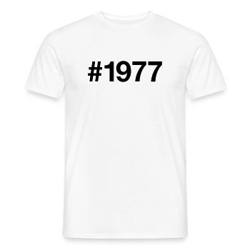 1977 Jahrgang 49 Jahre alt 49. Geburtstag - Männer T-Shirt - Weiß - Vorne - AI Model Male 178 dark (178cm)