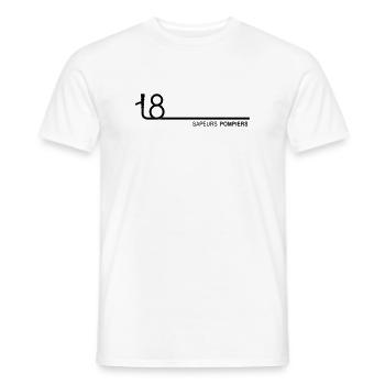 lance_18_3 - T-shirt homme - blanc - Devant - AI Model Male 178 dark (178cm)