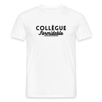 collègue formidable. cadeau pour collègue - T-shirt homme - blanc - Devant - AI Model Male 178 dark (178cm)