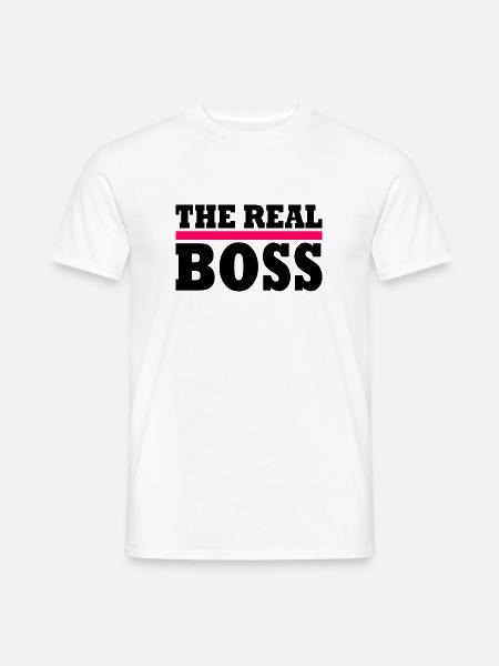 The real boss - Men's T-Shirt - white