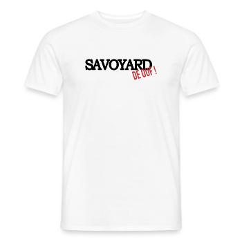 Savoyard de ouf (noir) - T-shirt homme - blanc - Devant - AI Model Male 178 dark (178cm)